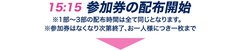 参加券の配布開始