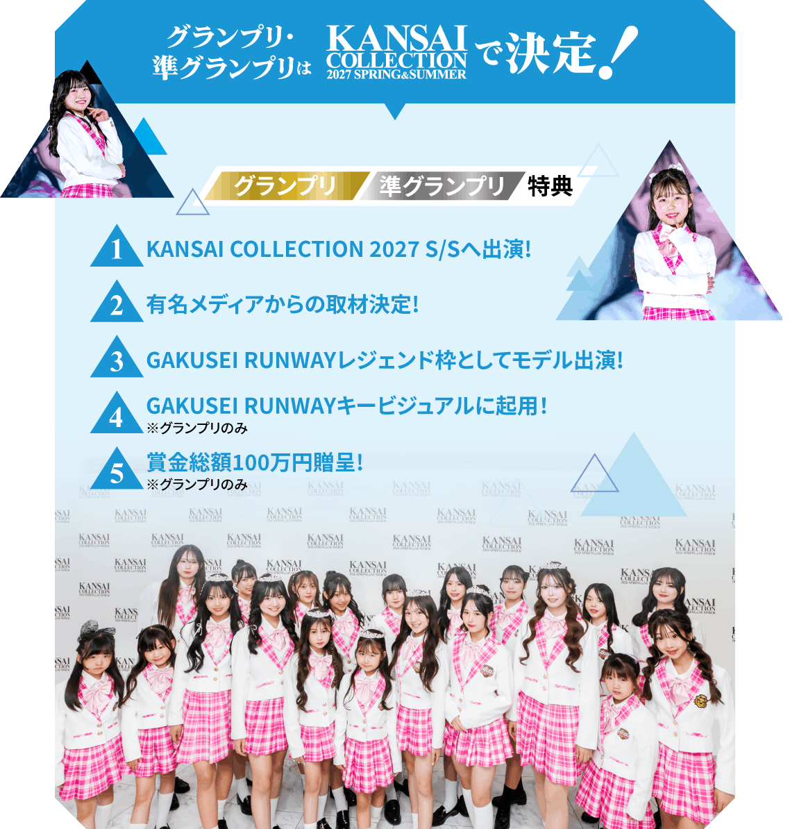 グランプリ・準グランプリはKANSAI COLLECTION 2027 SPRING & SUMMERで決定！