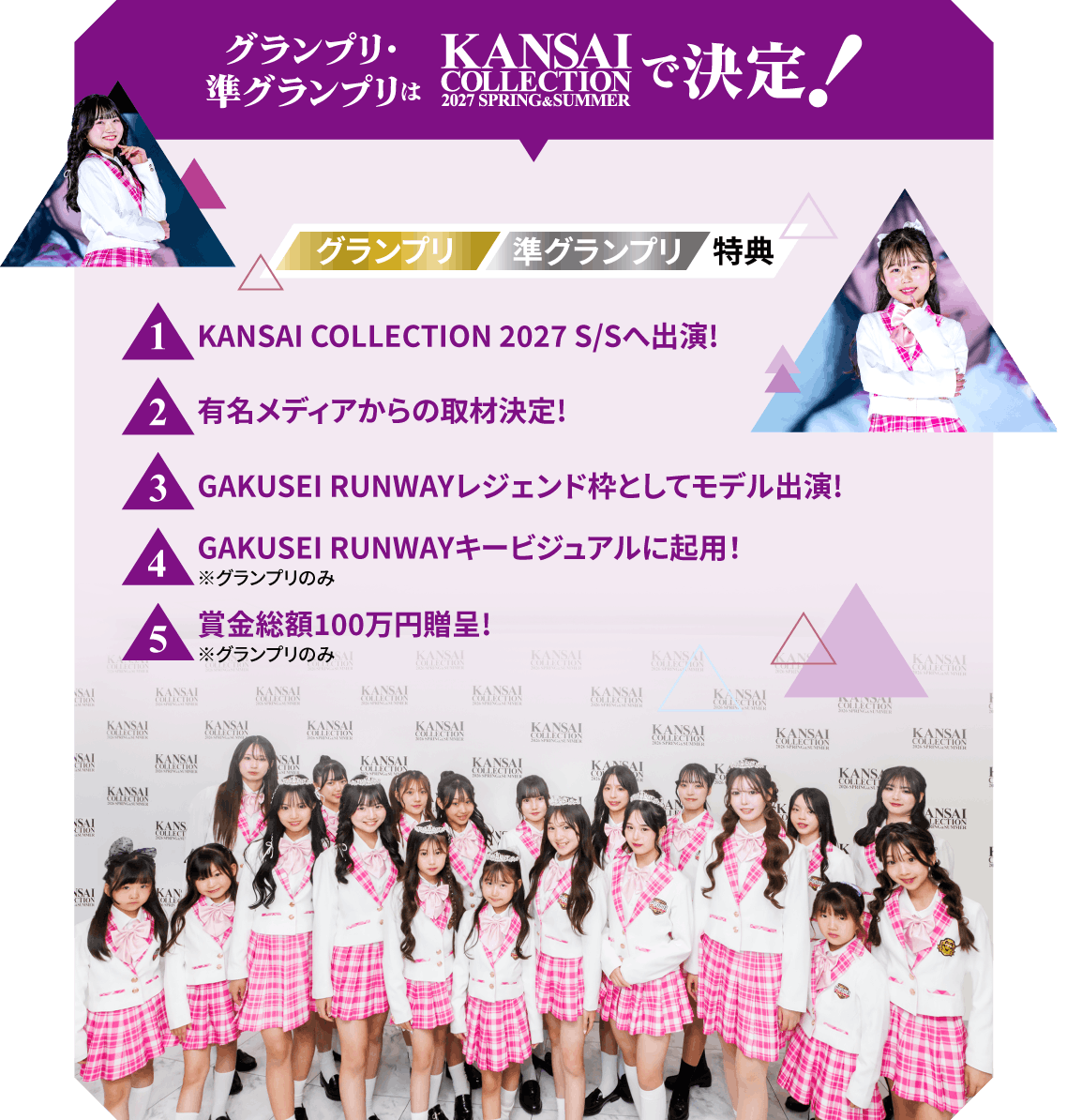 グランプリ・準グランプリはKANSAI COLLECTION 2027 SPRING & SUMMERで決定！