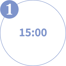1 参加券の配布開始 15:00